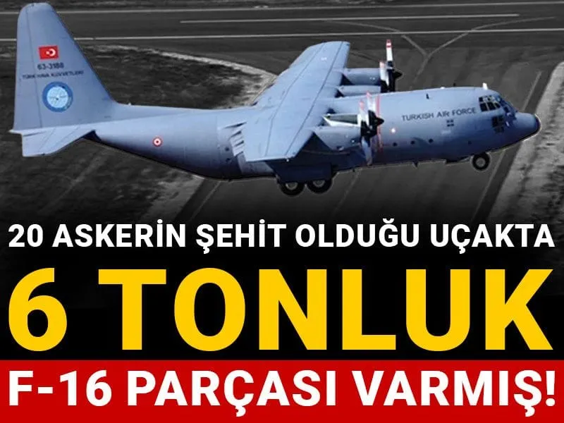 Şehit Uçakta Şok Detay! 6 Tonluk F-16 Parçası mı Vardı?