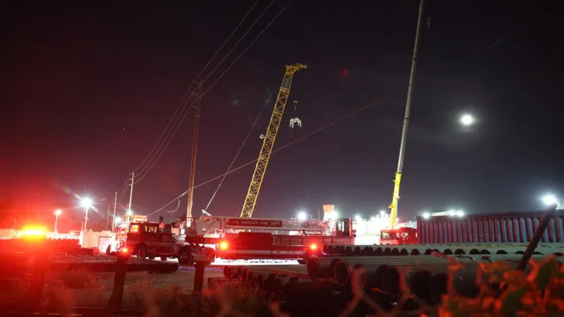 Los Angeles'ta Tünel Faciası! İşçiler Ölümden Döndü
