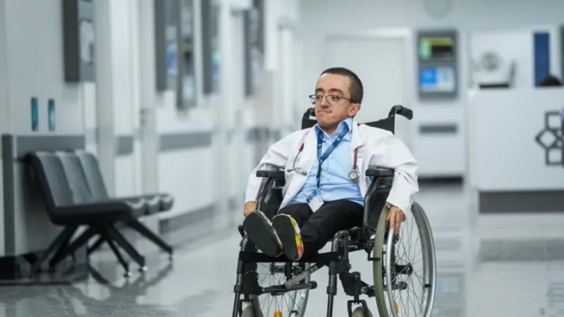 Cam kemik hastalığıyla büyüyen Hamza "doktorluk" hayalini gerçeğe dönüştürdü
