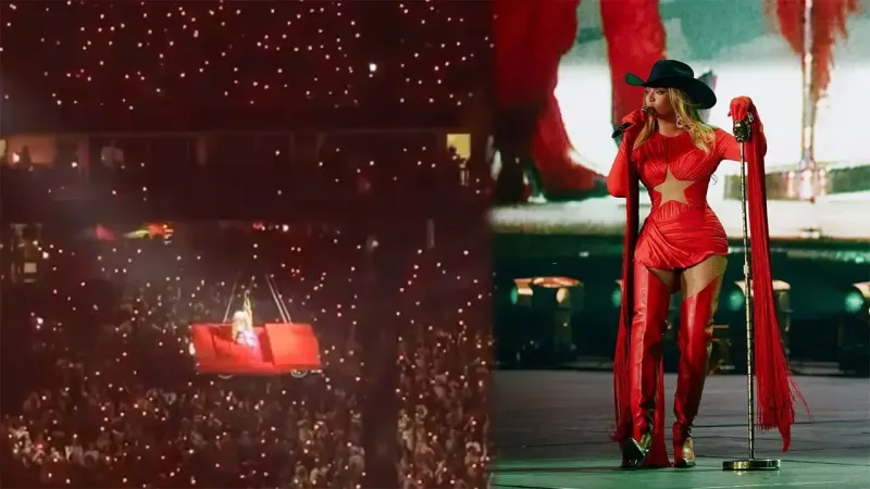 Havada tehlike: Beyonce düşüyordu!