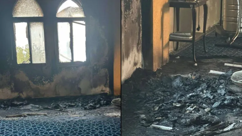 İsrailli işgalciler, Batı Şeria'da bir camiyi kundakladı