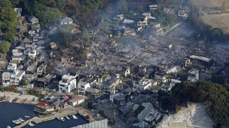Japonya'da Büyük Yangın! 170'den Fazla Bina Kül Oldu!