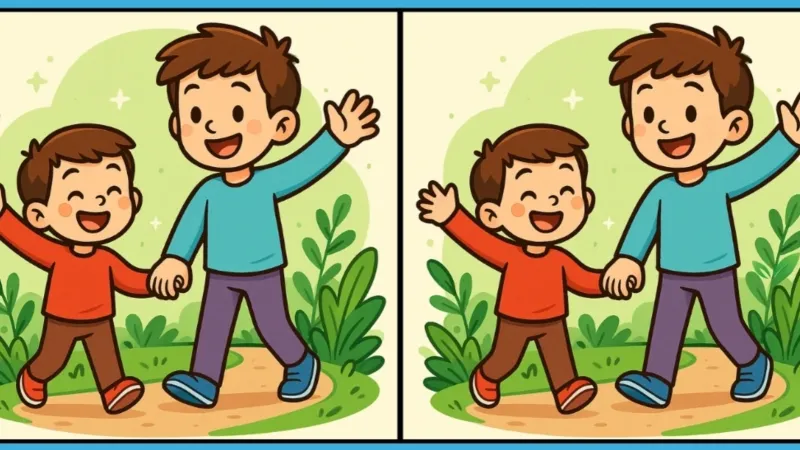 Kardeşini doğada geziye çıkaran iki abi arasındaki 3 farkı sadece yüksek IQ'su olanlar 12 saniyede buluyor