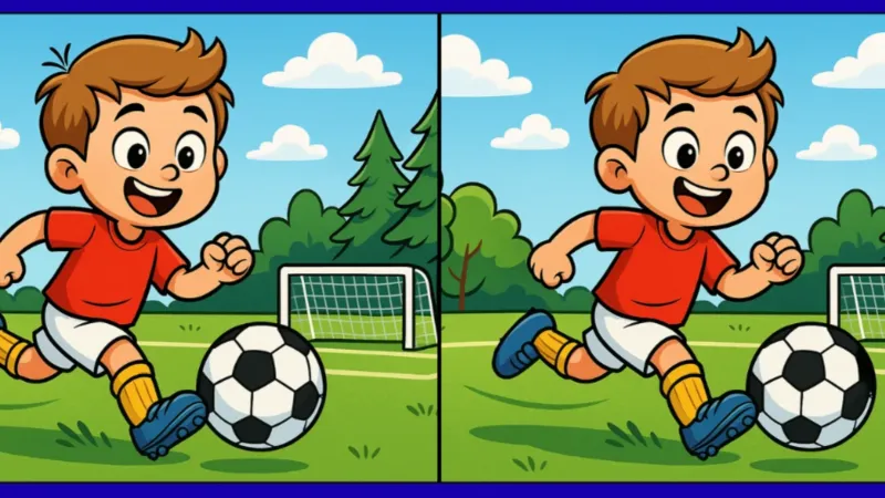 Futbol Sahasında Zeka Testi! 3 Farkı Bul, IQ'nu Kanıtla!