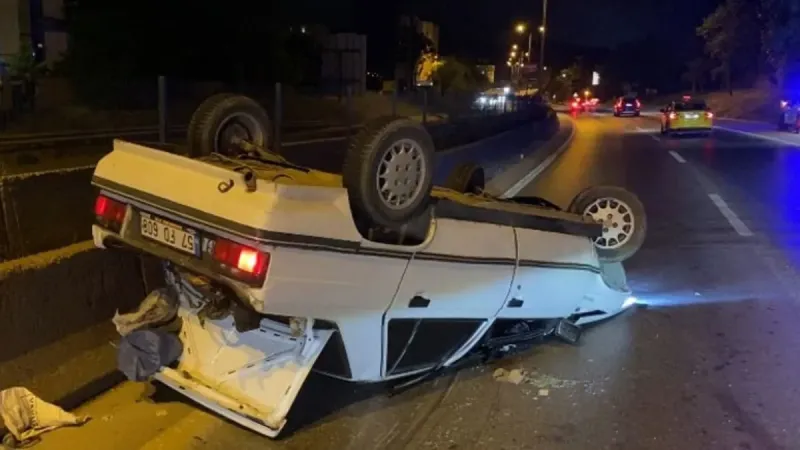 Kartal'da Feci Kaza! Otomobil Takla Attı: Yaralılar Var!