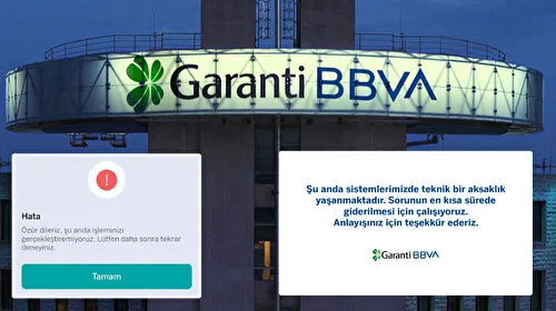 Garanti BBVA Uygulaması Çöktü! Müşteriler Panikte!