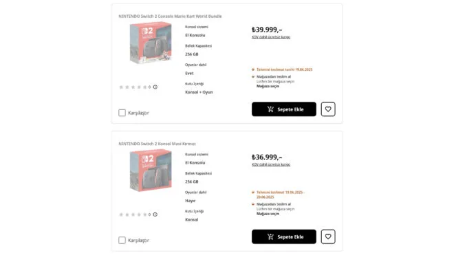 Nintendo Switch 2 Türkiye'ye Ne Zaman Gelecek? İşte Tarih!