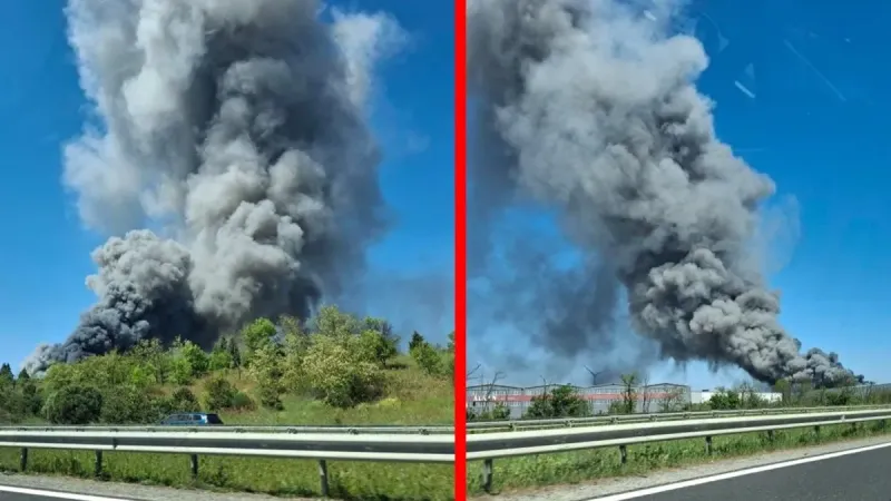 Tekirdağ'da Fabrika Alev Alev! Gökyüzünü Dumanlar Sardı