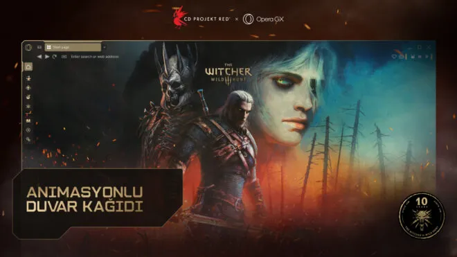 Opera GX'ten Witcher 3 Hayranlarına Özel Tarayıcı!