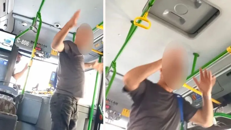 Otobüste Taciz İddiası! Şoföre Saldırıp Kendini Dövdü! Şok Detaylar