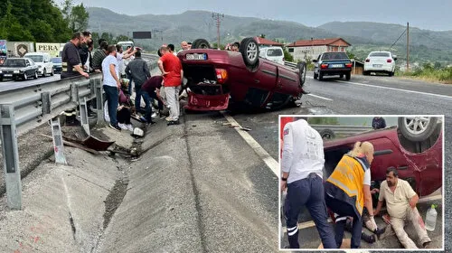 Takla Atan Otomobil Aileyi Yasa Boğdu! Zonguldak'ta Feci Kaza