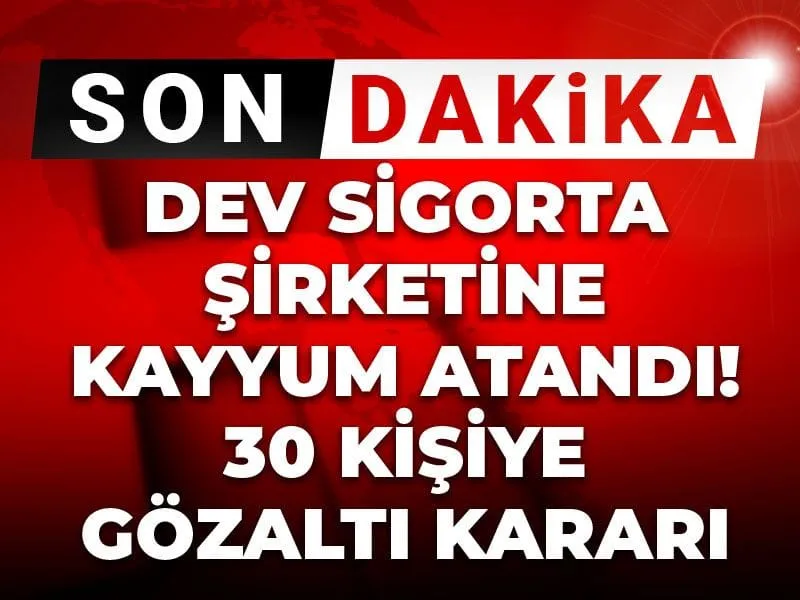 Son Dakika | Dev sigorta şirketine kayyum atandı! 30 kişiye gözaltı kararı