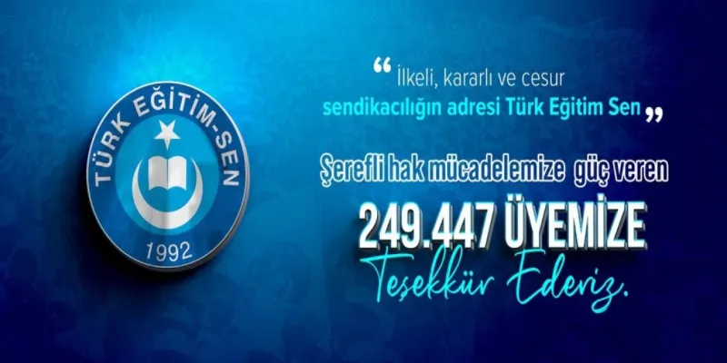 Talip Geylan'dan Rekor Üye Sayısı! Türk Eğitim Sen'e Teşekkür Mesajı