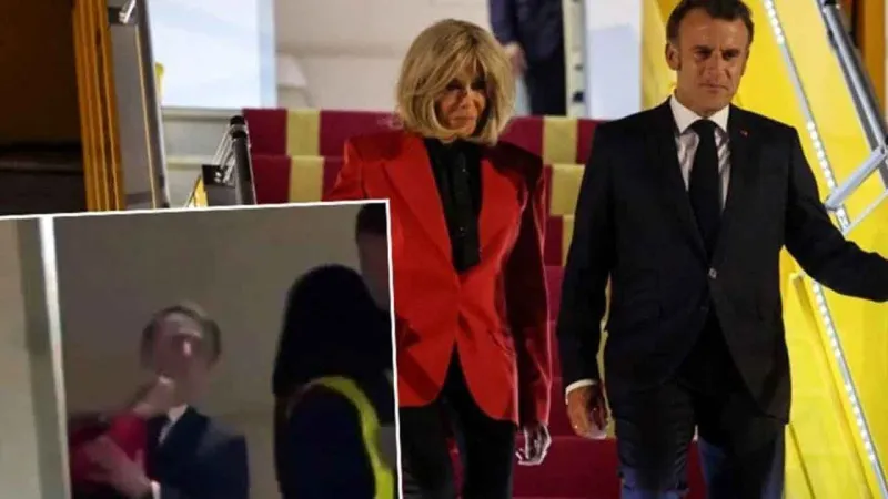 Macron'dan Tokat İddialarına Yanıt! İşte Barış Pozu