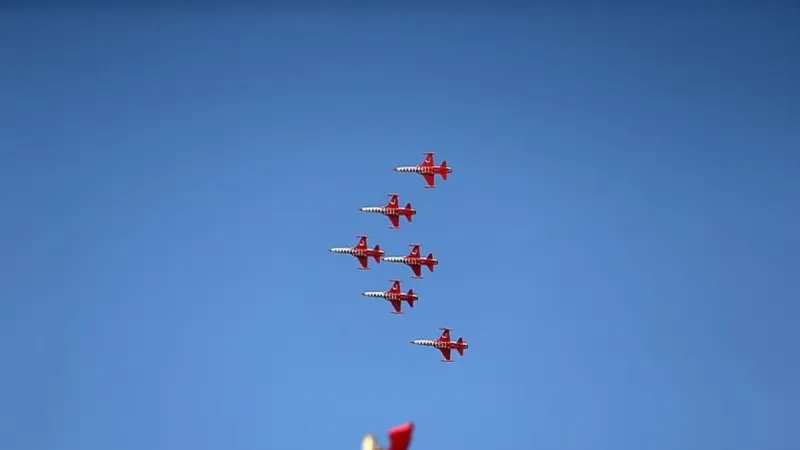 Türk Yıldızları'ndan Gökyüzünde Dev Türk Bayrağı Şovu!