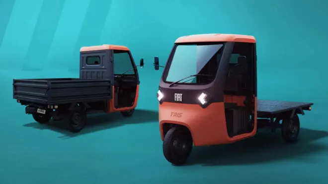 Üç tekerlekli elektrikli Fiat Tris görücüye çıkarıldı
