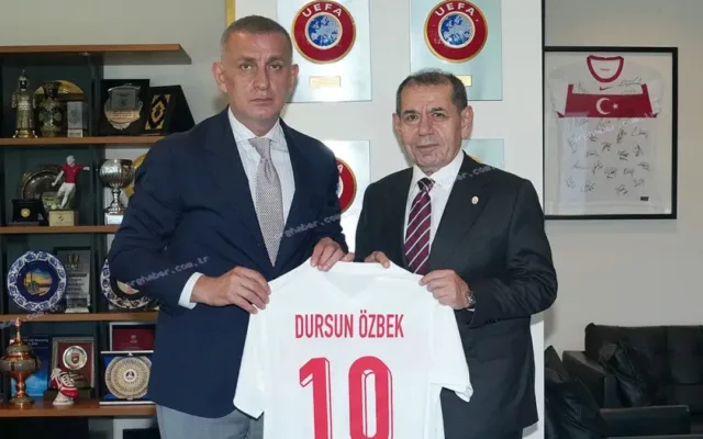 Dursun Özbek TFF Başkanı'nı ziyaret etti