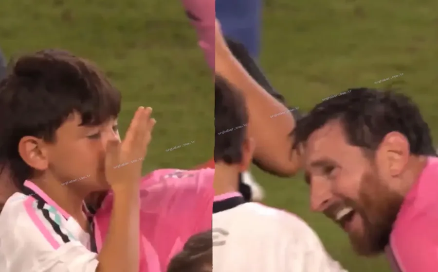Messi 48. kupasını aldı, oğlunun sahada yaptığı hareket dikkat çekti