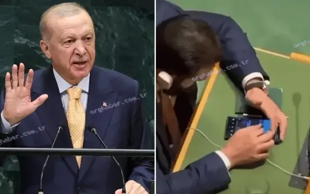 Erdoğan konuşurken Şara telefonuna daldı