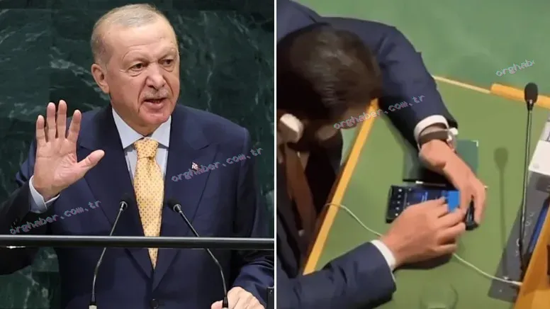 Erdoğan konuşurken Şara telefonuna daldı