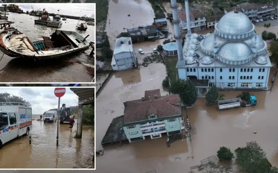 Marmara'da sağanak: Dereler taştı, yollar çöktü